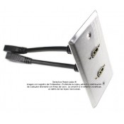 Placa HDMI 1.4 doble pigtail en Aluminio